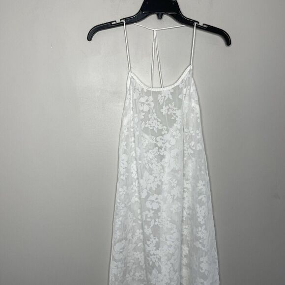MADEWELL Cover-Up Women XS Floral Halter Midi Dress NEW Sheer Ivory NP247 - Picture 6 of 15
